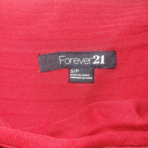 Forever 21 Red Off Shoulder Bodycon Dress S - Picture 6 of 6